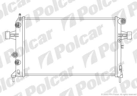 Радиатор охлаждения двигателя Polcar 550808-2