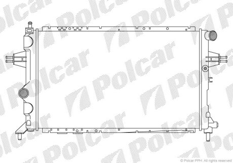 Радиатор охлаждения двигателя Polcar 550808-4