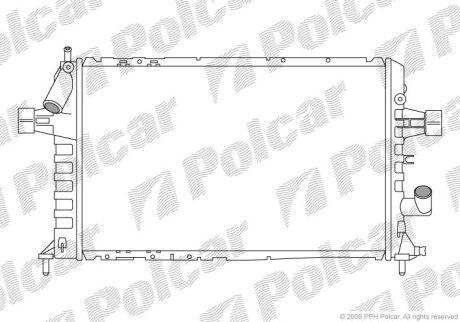 Радиатор охлаждения двигателя Polcar 550808-5