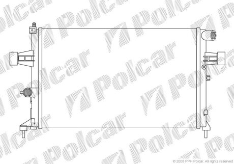Радиатор охлаждения двигателя Polcar 550808-6
