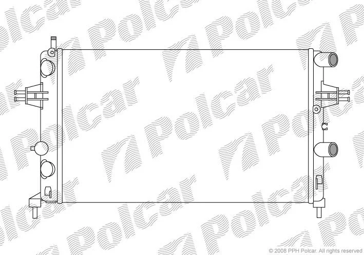 Радиатор охлаждения двигателя Polcar 550808A1 (фото 1)