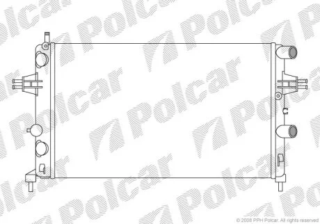 Радиатор охлаждения двигателя Polcar 550808A1