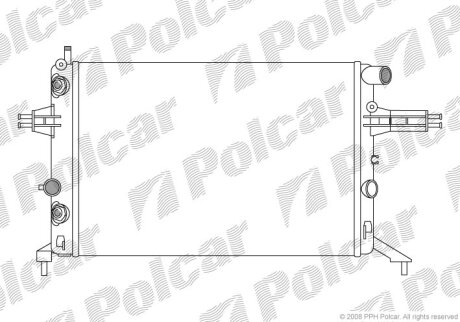 Радиатор охлаждения двигателя Polcar 550808A7