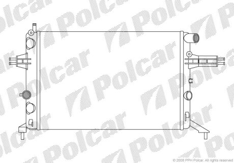 Радиатор охлаждения двигателя Polcar 550808A8