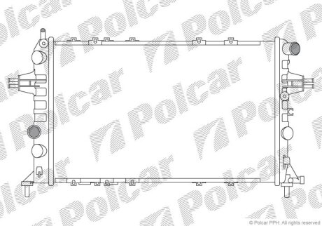 Радиатор охлаждения двигателя Polcar 550808B4