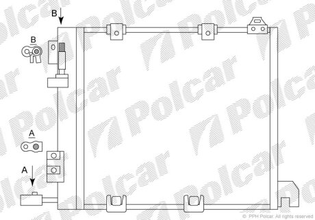 Радиатор кондиционера (Конденсатор) Polcar 5508K8C2S
