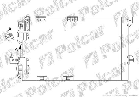 Радиатор кондиционера (Конденсатор) Polcar 5508K8C3