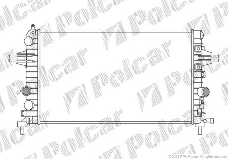 Радиатор охлаждения двигателя Polcar 550908-2
