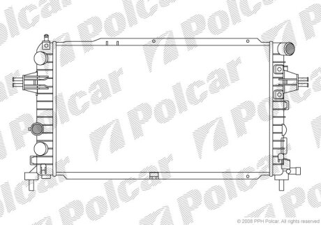 Радиатор охлаждения двигателя Polcar 550908-5