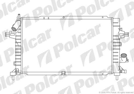 Радиатор охлаждения двигателя Polcar 550908-6