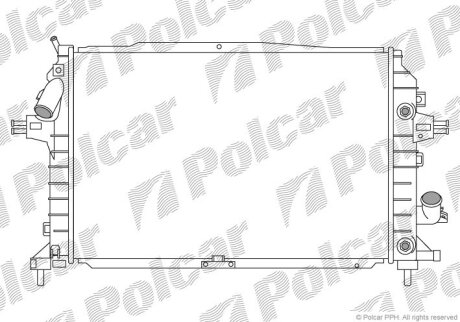 Радиатор охлаждения двигателя Polcar 5509088