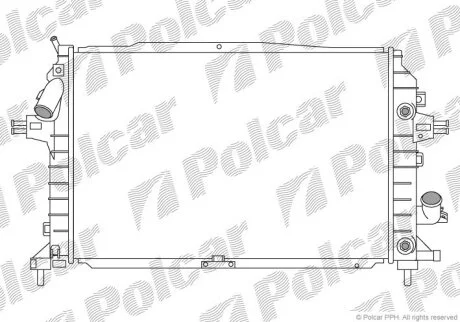 Радиатор охлаждения двигателя Polcar 5509088