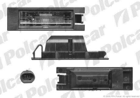 Фара номерного знака Polcar 5509959X