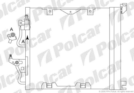 Радиатор кондиционера (Конденсатор) Polcar 5509K8C4S