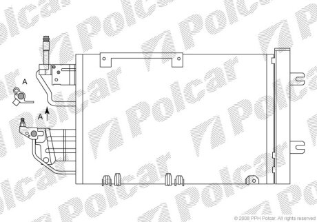Радиатор кондиционера (Конденсатор) Polcar 5509K8C5S