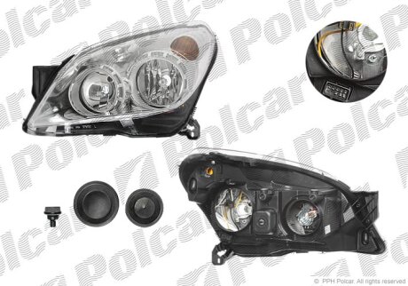 Фара основная правая Polcar 551010-E