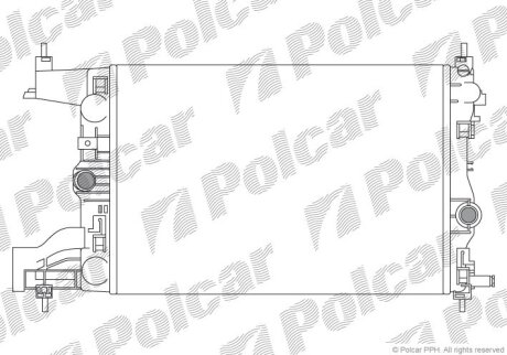 Радиатор охлаждения двигателя Polcar 551108-3