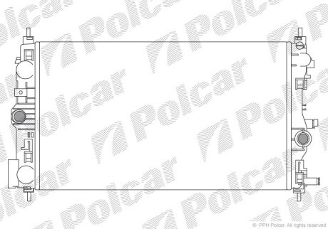 Радиатор охлаждения двигателя Polcar 551108-6
