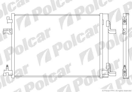 Радиатор кондиционера (Конденсатор) Polcar 5511K81K