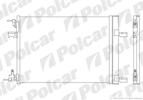 Радиатор кондиционера (Конденсатор) Polcar 5511K8C1S