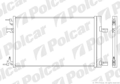 Радиатор кондиционера (Конденсатор) Polcar 5511K8C2S