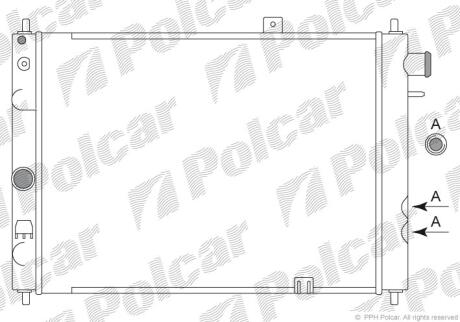 Радиатор охлаждения двигателя Polcar 551308A2