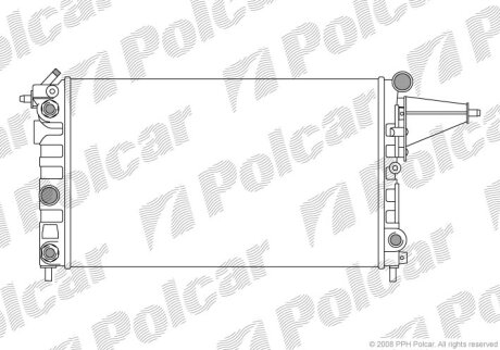 Радиатор охлаждения двигателя Polcar 551408-1