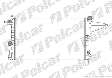 Радиатор охлаждения двигателя Polcar 551408-4