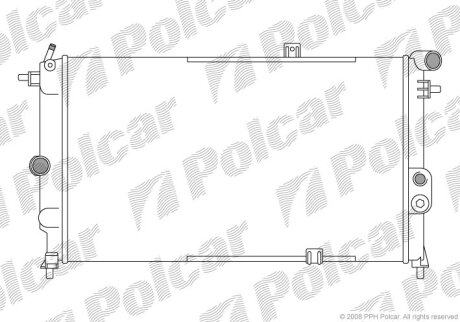 Радиатор охлаждения двигателя Polcar 551408A5
