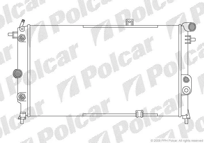 Радиатор охлаждения двигателя Polcar 551408A7 (фото 1)