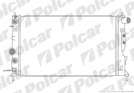 Радиатор охлаждения двигателя Polcar 551608-3
