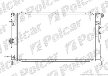 Радиатор охлаждения двигателя Polcar 551608-4