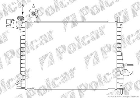 Радиатор охлаждения двигателя Polcar 551608-7