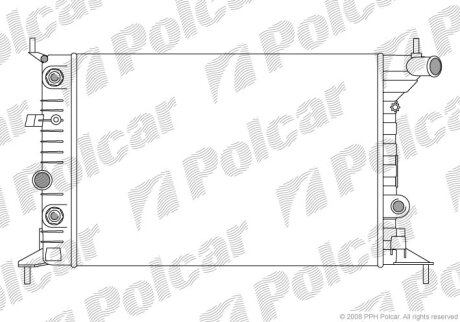 Радиатор охлаждения двигателя Polcar 551608A2
