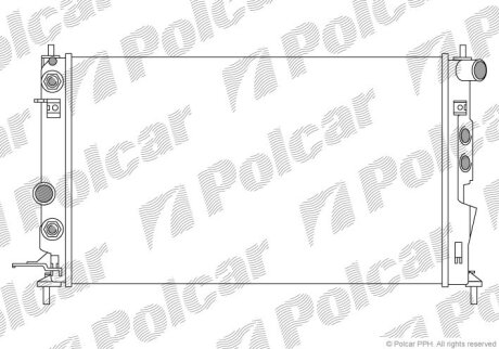 Радиатор охлаждения двигателя Polcar 551608A3