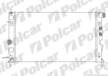 Радиатор охлаждения двигателя Polcar 551608A4