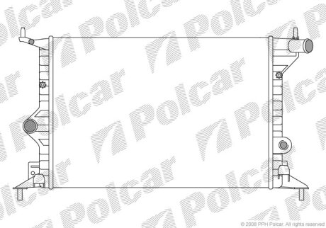 Радиатор охлаждения двигателя Polcar 551608B1