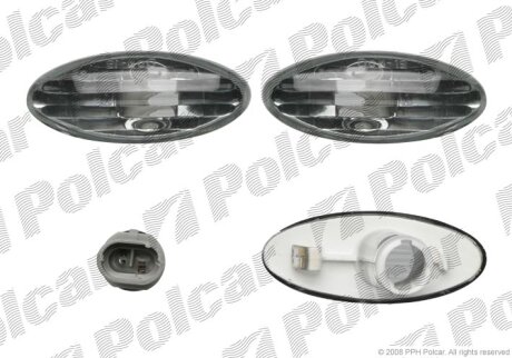 Указатели поворота боковые Polcar 551619-4