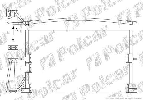 Радиатор кондиционера (Конденсатор) Polcar 5516K8C1