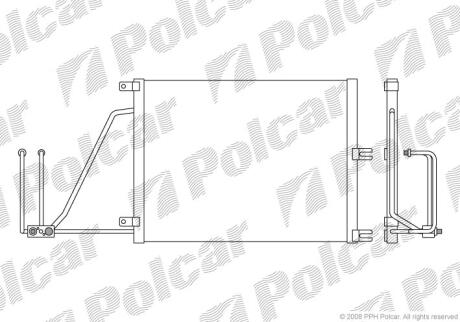Радиатор кондиционера (Конденсатор) Polcar 5516K8C2