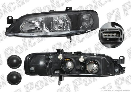 Фара основная левая и правая, комплект Polcar 5517094E
