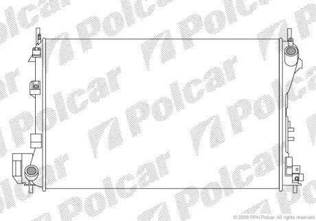 Радиатор охлаждения двигателя Polcar 551808-2