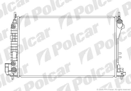 Радиатор охлаждения двигателя Polcar 551808-3