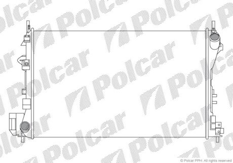 Радиатор охлаждения двигателя Polcar 551808A4