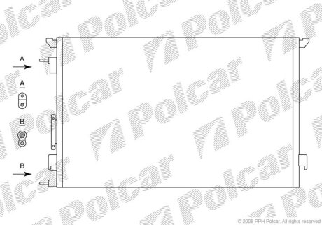 Радиатор кондиционера (Конденсатор) Polcar 5518K8C1