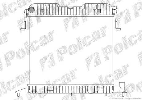 Радиатор охлаждения двигателя Polcar 552508-3