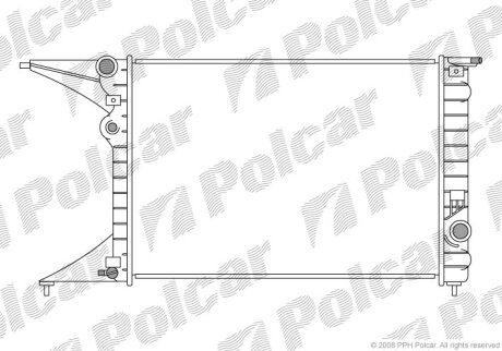 Радиатор охлаждения двигателя Polcar 552708-0