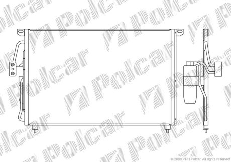 Радиатор кондиционера (Конденсатор) Polcar 5527K8C1
