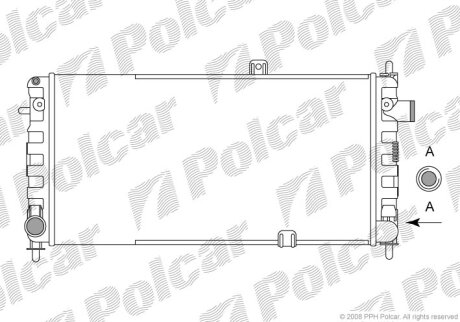 Радиатор охлаждения двигателя Polcar 555108-2