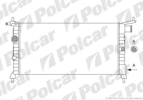 Радиатор охлаждения двигателя Polcar 555508-1
